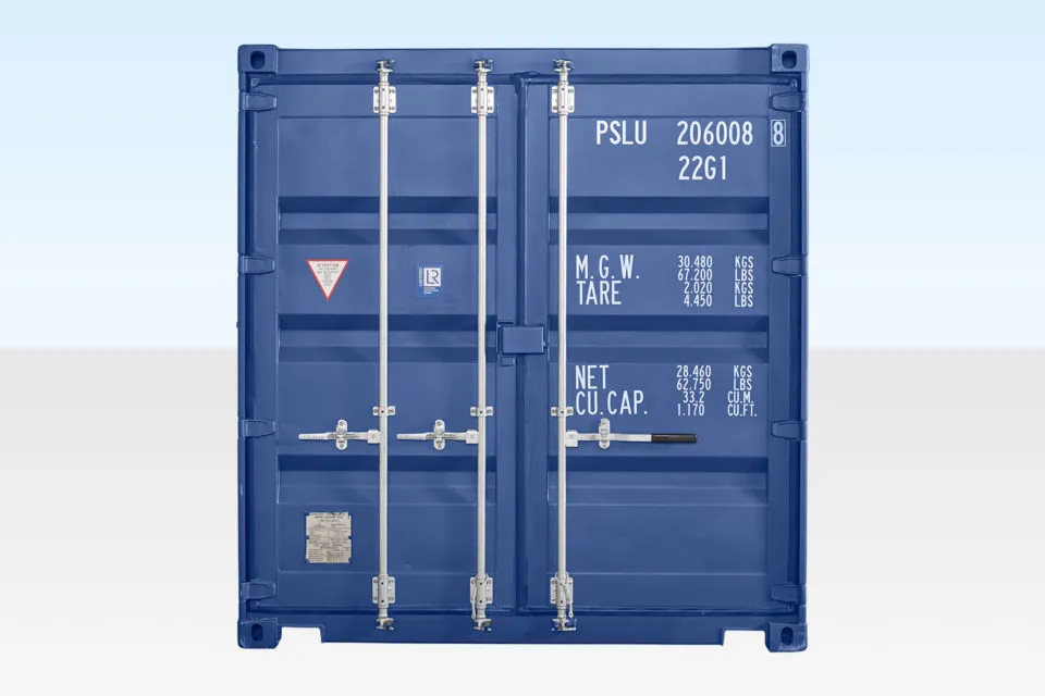 20ft Shipping Container (One Trip) Blue (RAL 5013) - Image 2