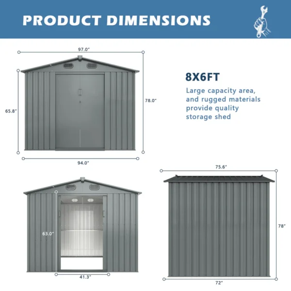 Metal Storage Shed For Sale - Image 7